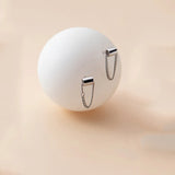 925 Silver Cuban Chain Tassel Earrings for Women