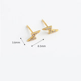 Punk Lightning Stud Earrings 925 Sterling Silver