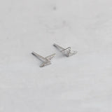 Punk Lightning Stud Earrings 925 Sterling Silver