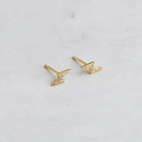 Punk Lightning Stud Earrings 925 Sterling Silver