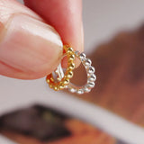 925 Silver Minimalist Round Bead Stud Earrings for Women