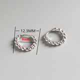 925 Silver Minimalist Round Bead Stud Earrings for Women