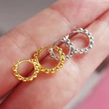 925 Silver Minimalist Round Bead Stud Earrings for Women