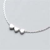 925 Sterling Silver Heart Chain Bracelet Wedding Jewelry Gift