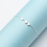 925 Sterling Silver Heart Chain Bracelet Wedding Jewelry Gift