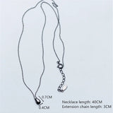 925 Silver Geometric Droplet Pendant Necklace for Women