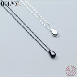 925 Silver Geometric Droplet Pendant Necklace for Women