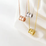 925 Sterling Silver Round Charm Pendant Necklace for Women