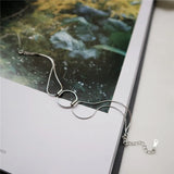925 Silver Punk Geometric Round Snake Chain Bracelet