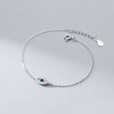 925 Silver Zircon Demon Eye Chain Bracelet for Women