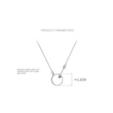 925 Silver Minimalist Geometric Round Bead Pendant Necklace