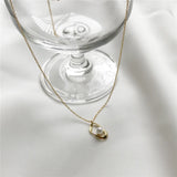 925 Sterling Silver Pearl Chain Choker Necklace for Women