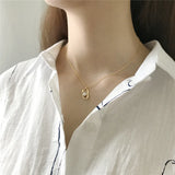 925 Sterling Silver Pearl Chain Choker Necklace for Women