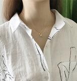 925 Sterling Silver Pearl Chain Choker Necklace for Women