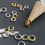 925 Silver Gothic Zircon Hoop Earrings for Women Men