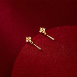 925 Silver Zircon Water Drop Stud Earrings Wedding Jewelry
