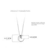 925 Silver Star Moon Charm Necklace for Women