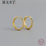 925 Sterling Silver Minimalist Hoop Earrings for Men Women