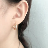 925 Sterling Silver Minimalist Hoop Earrings for Men Women