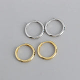 925 Sterling Silver Minimalist Hoop Earrings for Men Women