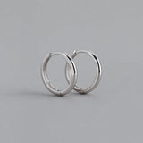 925 Sterling Silver Minimalist Hoop Earrings for Men Women