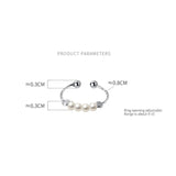 925 Sterling Silver Pearl Bead Finger Ring for Women