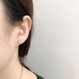 925 Silver Zircon Light Stars Stud Earrings for Women