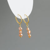 925 Silver Freshwater Pearl Stud Earrings Bohemian Jewelry