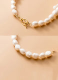 925 Silver Freshwater Baroque Pearl Charm Bracelet for Women