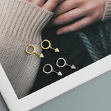 925 Silver Geometric Spike Tassel Stud Earrings for Women