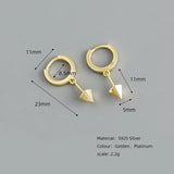 925 Silver Geometric Spike Tassel Stud Earrings for Women