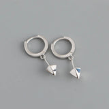 925 Silver Geometric Spike Tassel Stud Earrings for Women