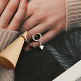 925 Silver Geometric Spike Tassel Stud Earrings for Women