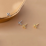 925 Silver Religious Cross Stud Earrings for Women