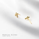925 Silver Religious Cross Stud Earrings for Women