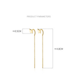 925 Silver Butterfly Tassel Ear Line Earrings for Women