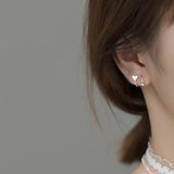 925 Silver Rotating Heart Studs for Women