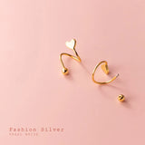 925 Silver Rotating Heart Studs for Women