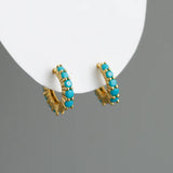 925 Sterling Silver Zircon Ear Buckle Women's Wedding Earring