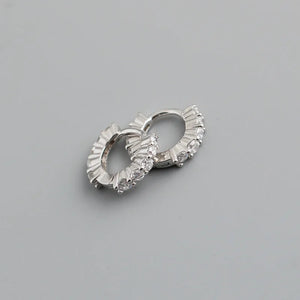 925 Sterling Silver Zircon Ear Buckle Women's Wedding Earring
