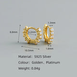 925 Sterling Silver Zircon Ear Buckle Women's Wedding Earring