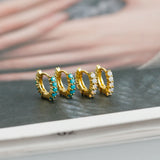 925 Sterling Silver Zircon Ear Buckle Women's Wedding Earring