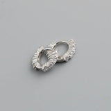 925 Sterling Silver Zircon Ear Buckle Women's Wedding Earring