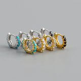 925 Sterling Silver Zircon Ear Buckle Women's Wedding Earring