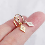 925 Silver Geometric Zircon Stud Earrings for Women Bohemian Party Jewelry