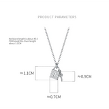 S925 Zircon Key Lock Pendant Chain Necklace for Women