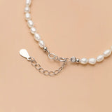 S925 Baroque Pearl Bell Charm Bracelet for Women