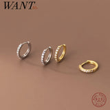 925 Sterling Silver Hoop Earrings 8-12mm Female Party Jewelry