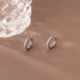 925 Sterling Silver Hoop Earrings 8-12mm Female Party Jewelry