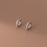 925 Sterling Silver Hoop Earrings 8-12mm Female Party Jewelry